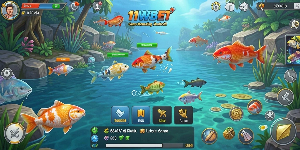 Tampilan menarik dari gameplay 11WBET dengan suasana memancing yang menenangkan.