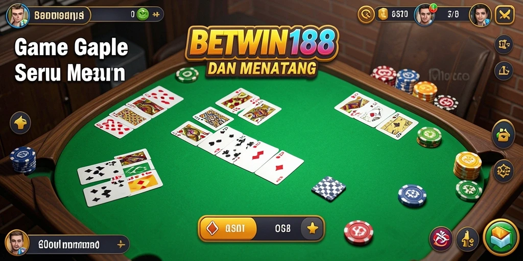 Tampilan gameplay BETWIN188 yang menarik dan interaktif dalam permainan Gaple.