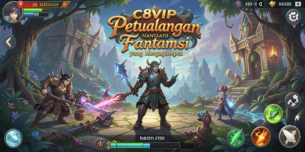Tangkapan layar gameplay C8VIP yang menampilkan aksi pertempuran seru.
