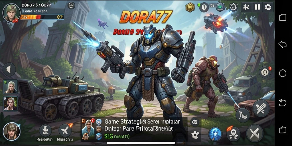 Screenshot gameplay DORA77 menampilkan elemen strategi yang mendalam.