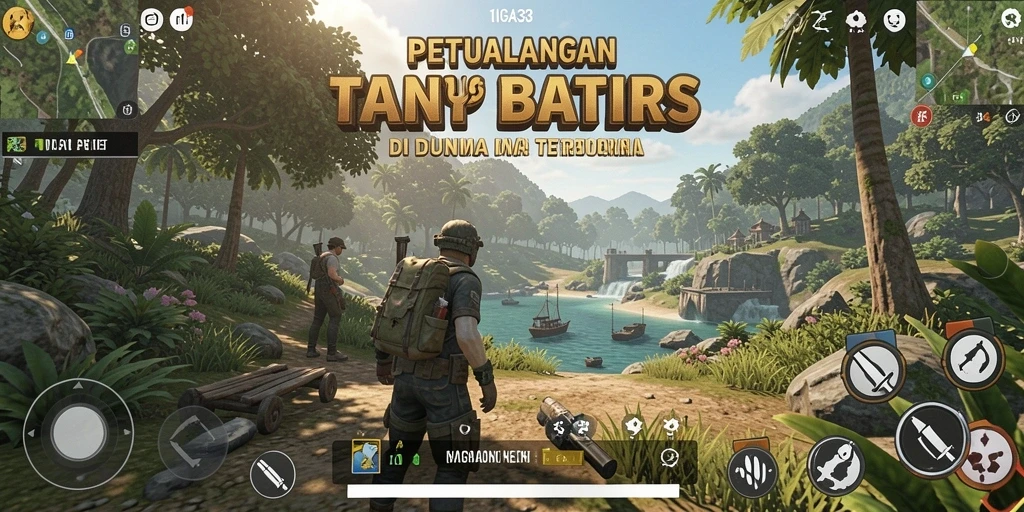Screenshot GIGA33 menampilkan momen petualangan menakjubkan di dunia terbuka.