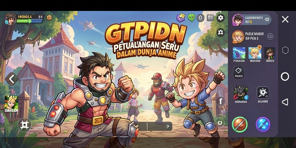 Tampilan animasi menarik dalam gameplay GTPIDN dengan karakter anime.