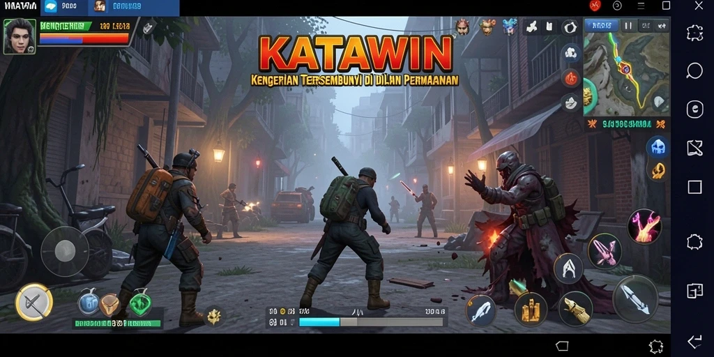 Tampilan gameplay mencekam dari KATAWIN yang penuh kengerian.