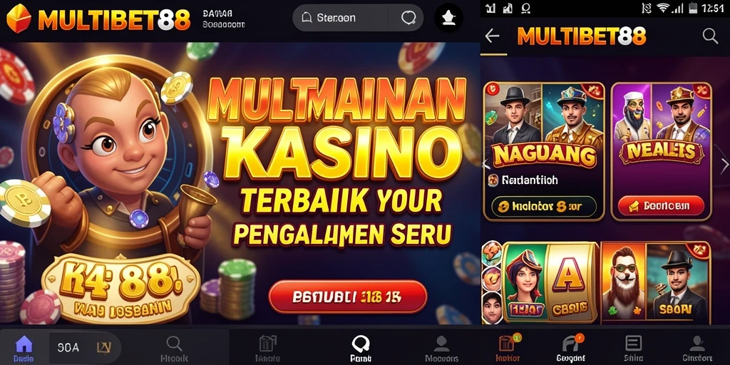 Screenshot MULTIBET88 menampilkan pengalaman bermain Kasino yang seru.