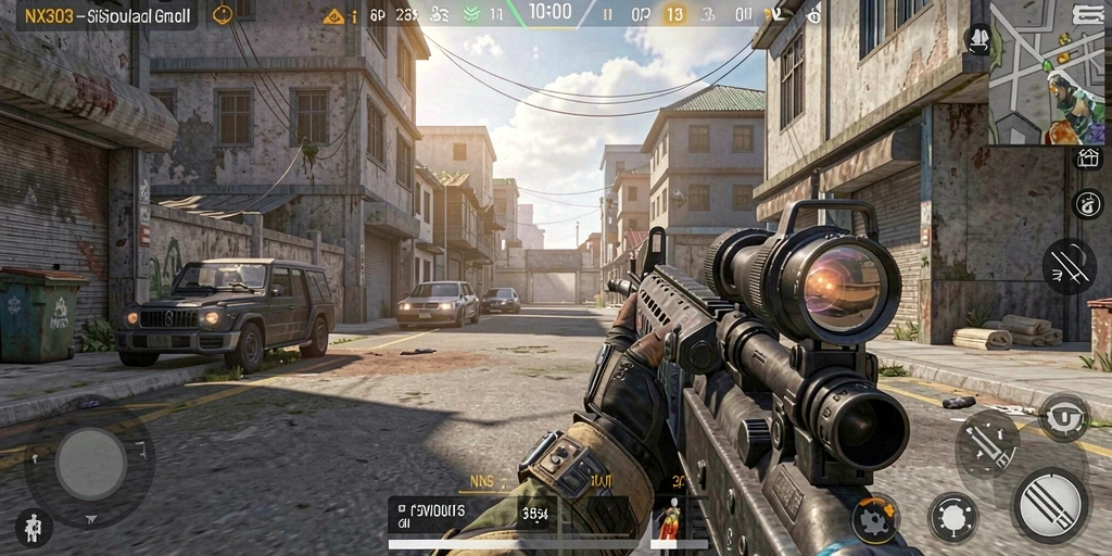 Tampilan gameplay NX303 yang realistis dan menarik.