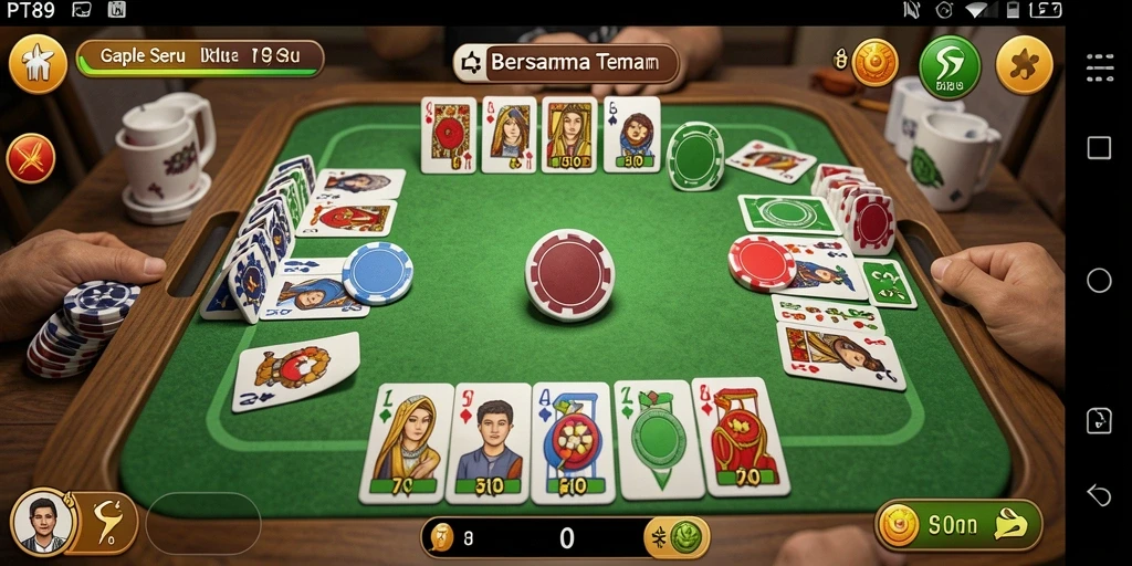 Tampilan gameplay seru Gaple di PT89.