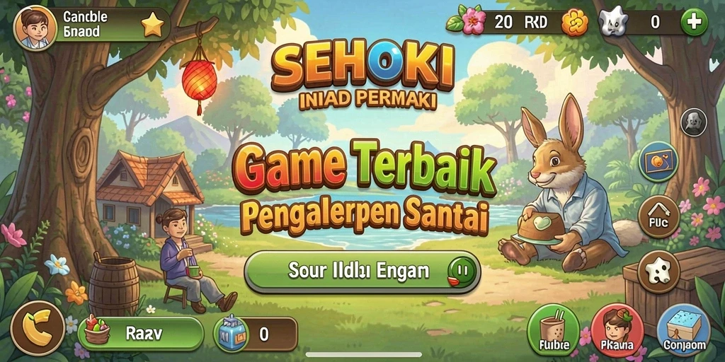 Screenshot gameplay SEHOKI menampilkan karakter Idle yang berkembang.