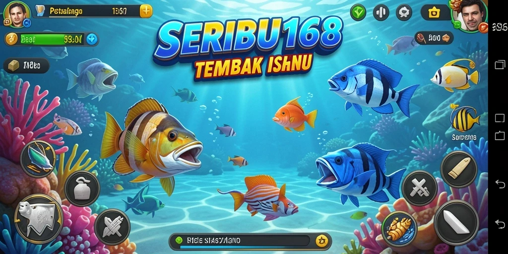 Gameplay SERIBU168 yang menegangkan saat membidik ikan.