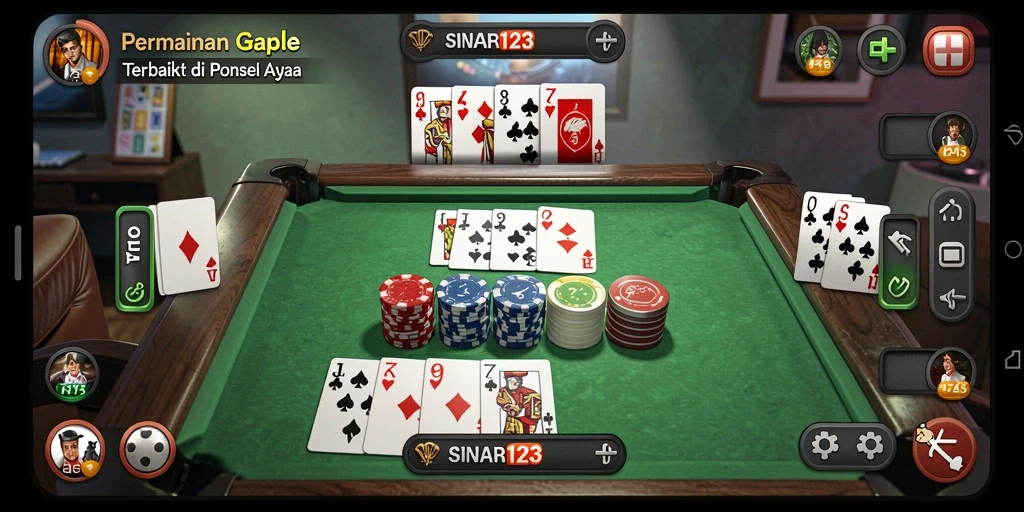 Screenshot menunjukkan pengalaman seru bermain Gaple di SINAR123.