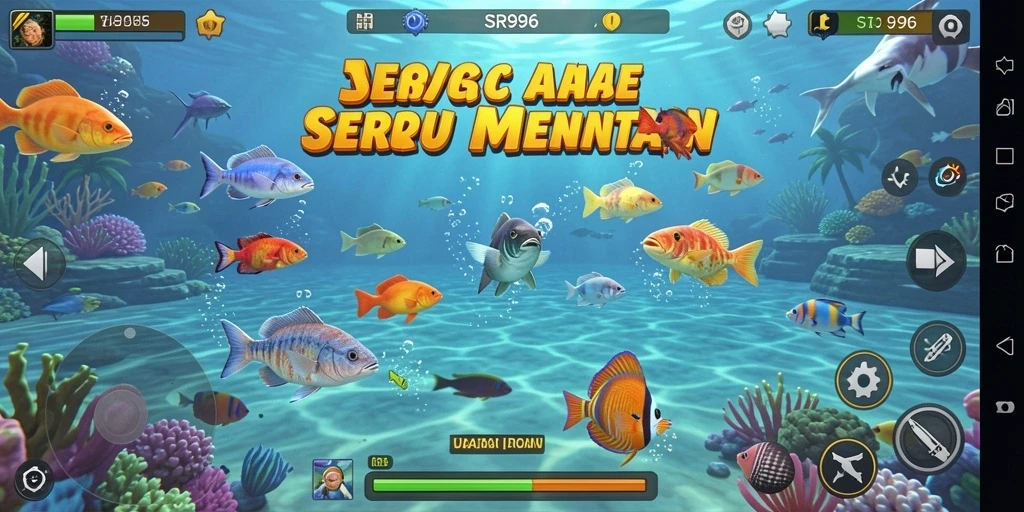 Tampilan gameplay SR996 yang seru saat menembak ikan.