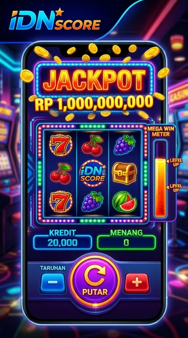 Screenshot aplikasi utama idnscore yang menunjukkan antarmuka pengguna.